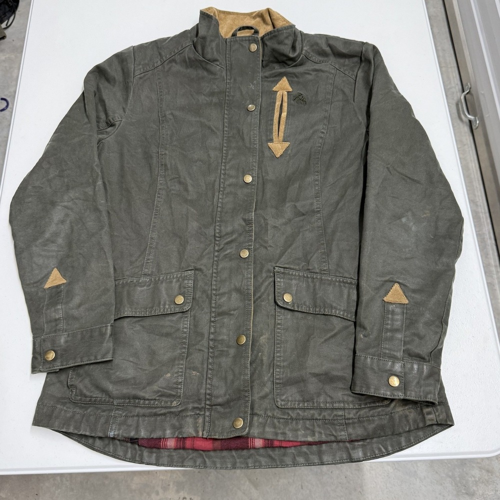 legendary whitetails Waxed Cotton Field Jacket mens M Olive Green Utility Coat
